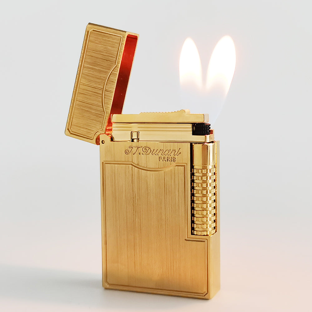 Dual Flame Lighter Classic Brushed Metal Series JT Dunant Gas Lighters #305