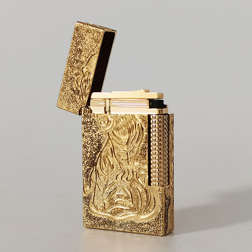 St Dupont Lighter Tiger Hand-Carved #181