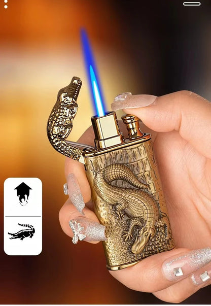 3D Embossed Dragon Crocodile Dual Fire Lighter