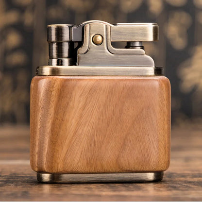 Retro ZORRO Kerosene Lighter Wood Metal Lighter