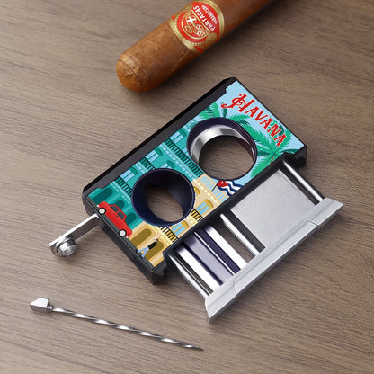 4-in-1 Cigar Cutter Stainless Steel Sharp Multi-function V-scissors Cigar