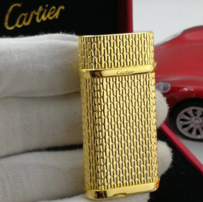 Cartier DE PARIS Gas Lighter Special Engraved Pattern#033