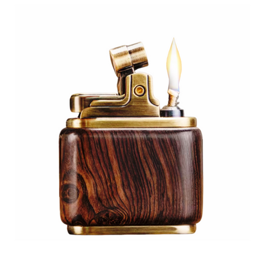 Retro ZORRO Kerosene Lighter Wood Metal Lighter