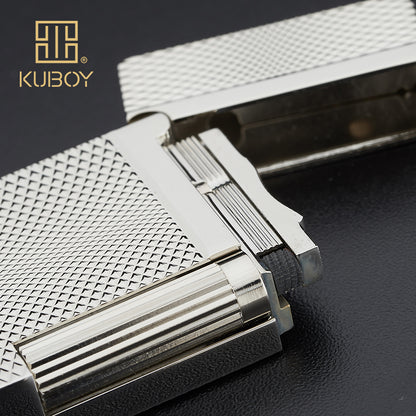 KUBOY Engraving Twisted Lattice Metal Gas Lighter