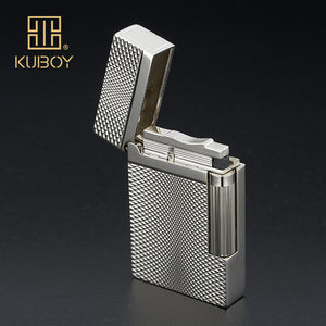 KUBOY Engraving Twisted Lattice Metal Gas Lighter