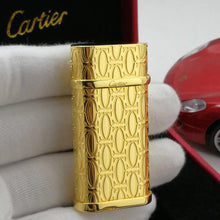 Cargar imagen en el visor de la galería, Cartier Full Body C De Engraving Metal Lighter Finish Yellow Gold #001