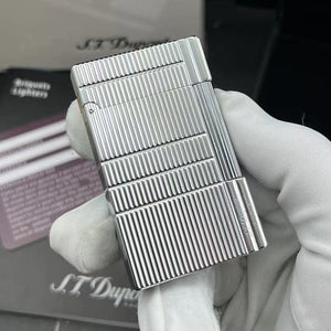 ST.Dupont Cigarette Lighter Classic Vertical Stripes Horizontal Handmade #118