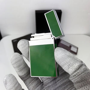 2022 Qatar World Cup x S.T.Dupont Lighter Green Lacquer Silver #158