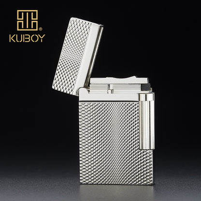 KUBOY Engraving Twisted Lattice Metal Gas Lighter