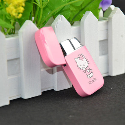 Creative Pink Hello Kitty Torch Flame Feuerzeug Winddicht