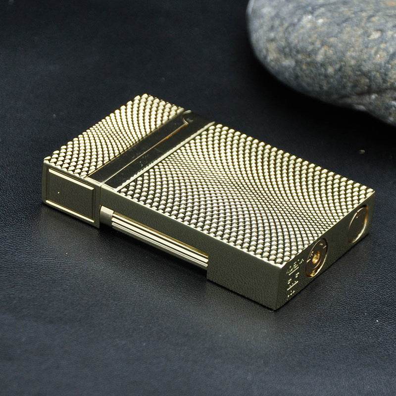 KUBOY Engraving Twisted Lattice Metal Gas Lighter