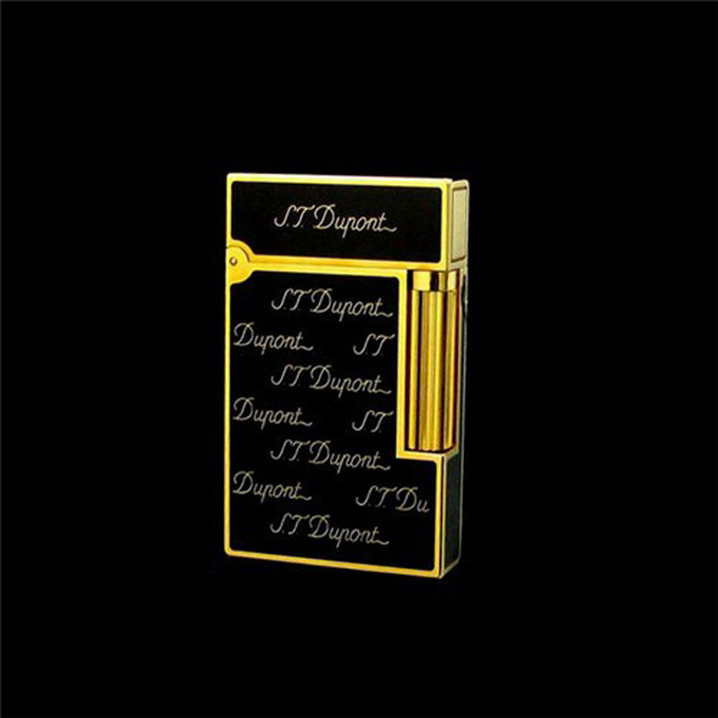 Dupont Ligne 2 Lighter Ping Sound Full print #031 Gold
