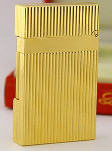ST DUPONT Vertical Stripes Cigarette Lighter #002 Gold