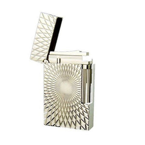 Ligne 2 Dupont Classic Lighter Twisted Diamond Engraving #049 Silver