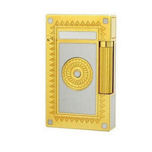 Load image into Gallery viewer, Vintage Sun Flower Pattern S.T.Dupont Metal Lighter Collection #016 Gold &amp; Silver