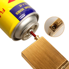 画像をギャラリービューアに読み込む, T Shape Dupont Lighter Adapter Brass Butan Add Gas