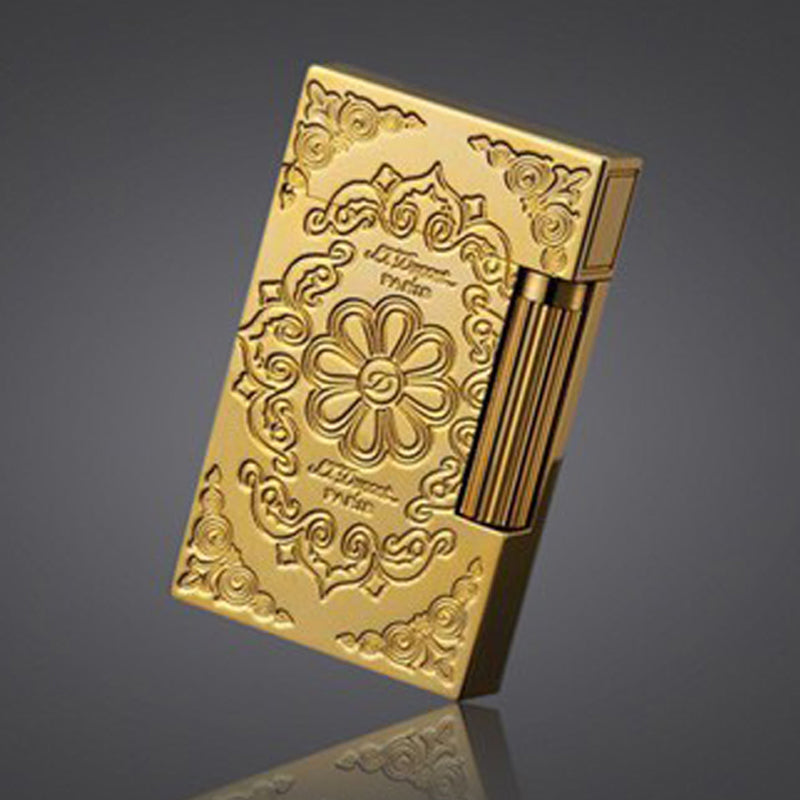 Vintage Pattern ST Dupont Ligne 2 Lighter Auspicious Cloud #041 Gold