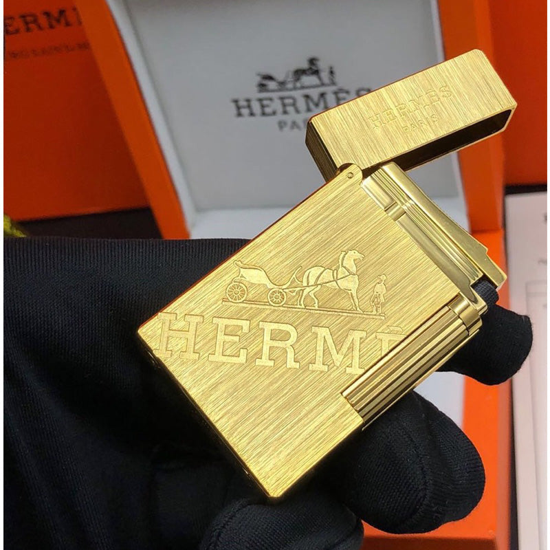 Classic HERMES France Vintage Lighter #004 Gold