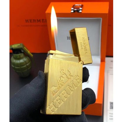 Classic HERMES France Vintage Lighter #004 Gold