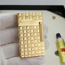 画像をギャラリービューアに読み込む, S.T Dupont Ligne 2 Lighter Bamboo Mat Pattern Plaid #075 Gold