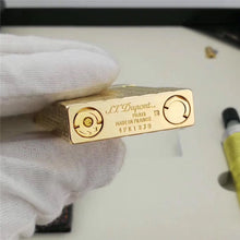 Cargar imagen en el visor de la galería, S.T Dupont Ligne 2 Lighter Bamboo Mat Pattern Plaid #075 Gold
