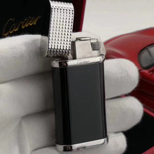 Load image into Gallery viewer, Cartier CLOUS DE PARIS DECOR Lighter Black Lacquer Silver Finish #005