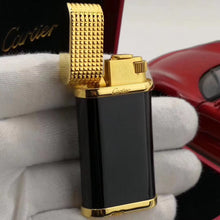 画像をギャラリービューアに読み込む, Cartier CLOUS DE PARIS DECOR Lighter Black Lacquer Yellow Gold Finish #005