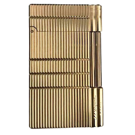 ST.Dupont Cigarette Lighter Classic Vertical Stripes Horizontal Handmade #118