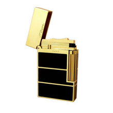 Load image into Gallery viewer, Dupont S T Ligne 2 Lighter Ping Sound Three Squares #026 Gold