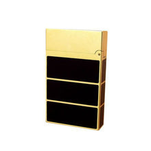 Load image into Gallery viewer, Dupont S T Ligne 2 Lighter Ping Sound Three Squares #026 Gold