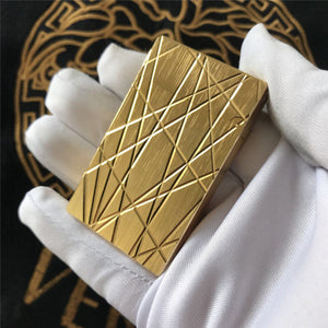Dupont Lighter Engraving Fire Line Ping Sound #044 Gold