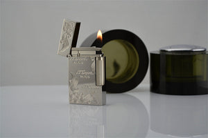 Gravur Luxus STDupont Feuerzeug Ligne 2 #001 Silber