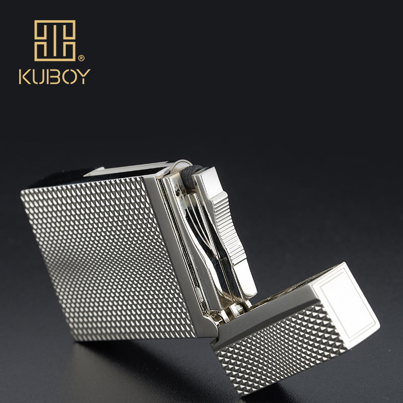 KUBOY Engraving Twisted Lattice Metal Gas Lighter