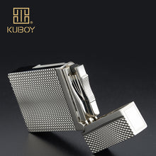 이미지를 갤러리 뷰어에 로드 , KUBOY Engraving Twisted Lattice Metal Gas Lighter