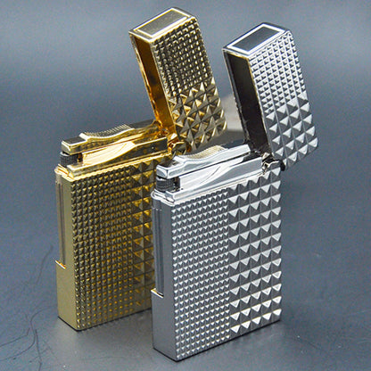 KUBOY Classics Flame Metal Lighter Engraving Lattice