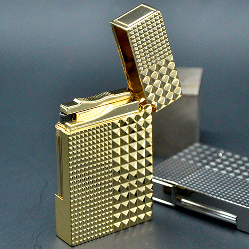 KUBOY Classics Flame Metal Lighter Engraving Lattice