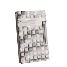 Load image into Gallery viewer, S.T Dupont Ligne 2 Lighter Bamboo Mat Pattern Plaid #075 Silver