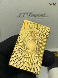 Ligne 2 Dupont Classic Lighter Twisted Diamond Engraving #049 Gold
