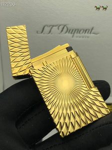 Ligne 2 Dupont Classic Lighter Twisted Diamond Engraving #049 Gold