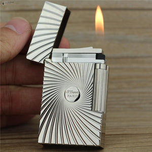 Engraving S.T Ligne 2 Dupont Cigarette Lighter Vortex #052 Silver